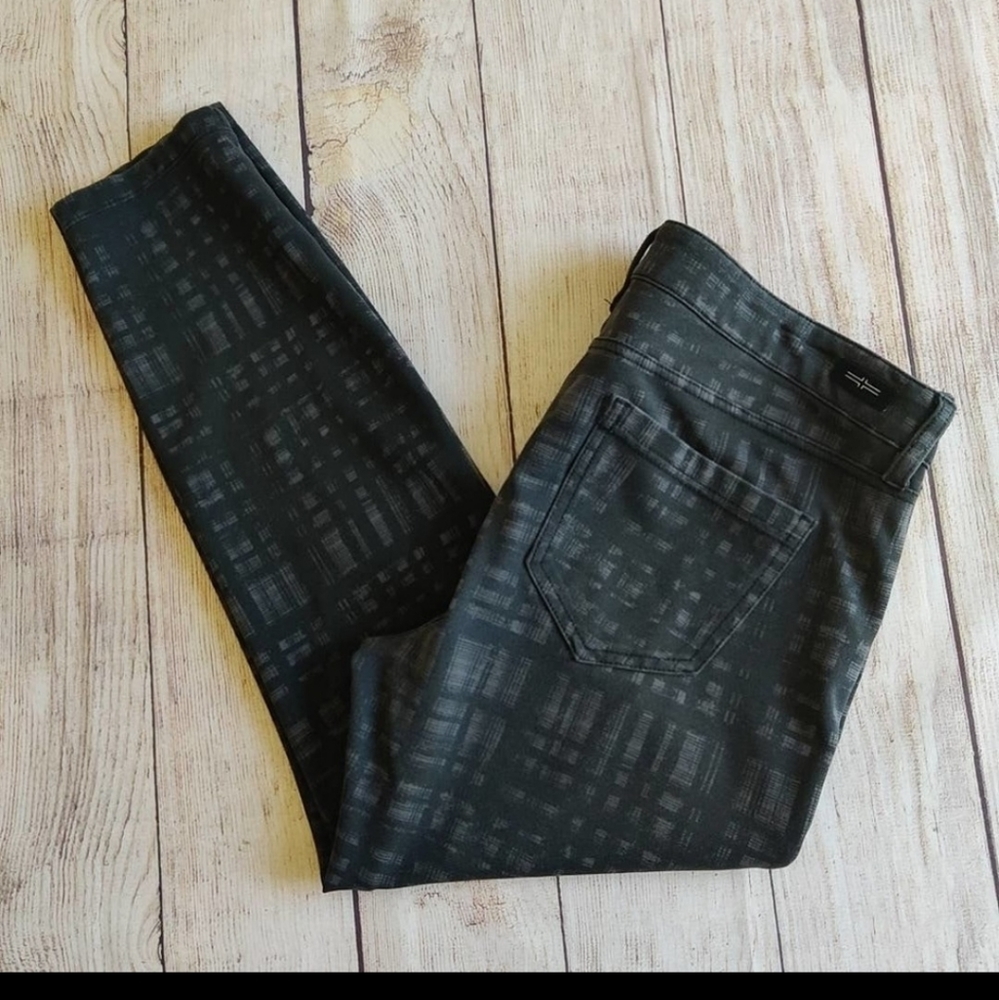 Liverpool Jeans Company stretch check cropped pant 12P